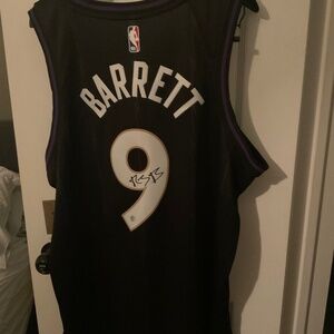 Toronto Raptors RJ Barrett Signed Jersey COA Framesworth XL